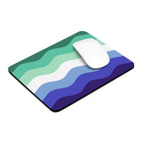 Gay Pride Flag Ripple Mousepad: Wavey Design for Desk