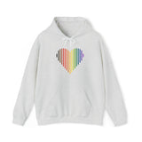 Philly Pride Flag Heart Lines Hoodie: Pride Gradient Sweater