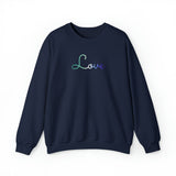Gay Pride Love Script Sweatshirt: Subtly Elegant Pride Sweater