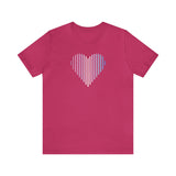Bigender Heart Lines T-Shirt: Pride Gradient Tee