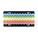 Queer Pride Flag Wavey Vanity License Plate: Sharp Design for Cars