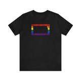 Kansas Pride Flag Tee: Rainbow LGBTQ+ State Silhouette Distressed Shirt