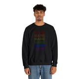 Maine LGBTQ+ Pride Flag, Faded Black Sweater