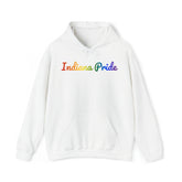 Indiana Pride Hoodie: Flowing Cursive Design with LGBTQ+ Gradient