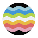 Queer Pride Flag Ripple Mousepad: Wavey Design for Desk