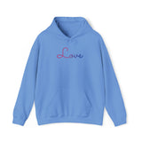 Bisexual Love Script Hoodie: Subtly Elegant Pride Sweatshirt