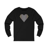 Pangender Heart Lines Long Sleeve T-Shirt: Pride Gradient Tee