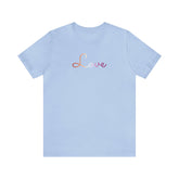 Lesbian Love Script Tee: Subtly Elegant Pride T-Shirt