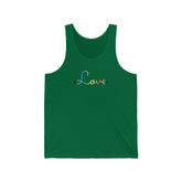 Queer Love Script Tank: Subtly Elegant Pride Tank-Top