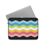 Queer Pride Flag Laptop Sleeve: Ripple Print Protective Case