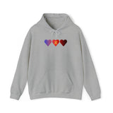 Polyamory Flag Hearts Hoodie: Pride LGBTQ+ Gradient Design