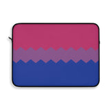 Bisexual Pride Flag Laptop Sleeve: Wavey Print Protective Case