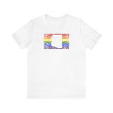 Arizona Pride Flag Tee: Rainbow LGBTQ+ State Silhouette Distressed Shirt