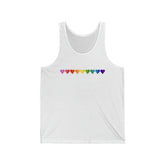 Gilbert Baker Pride Flag Hearts Tank-Top: Pride LGBTQ+ Gradient Design