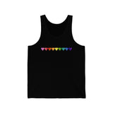Gilbert Baker Pride Flag Hearts Tank-Top: Pride LGBTQ+ Gradient Design
