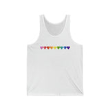 Gilbert Baker Pride Flag Hearts Tank-Top: Pride LGBTQ+ Gradient Design