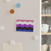 Genderfluid Pride Flag Magnet: Ripple Rectangle Button for Fridge