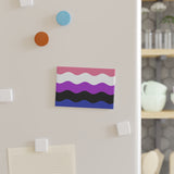 Genderfluid Pride Flag Magnet: Ripple Rectangle Button for Fridge