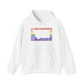 Montana Pride Flag Hoodie: Rainbow LGBTQ+ State Silhouette Distressed Hooded Sweatshirt