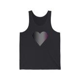 Asexual Heart Lines Tank-Top: Pride Gradient Tank