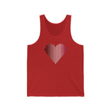 Asexual Heart Lines Tank-Top: Pride Gradient Tank