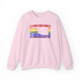 Oklahoma Pride Flag Sweater: Rainbow LGBTQ+ State Silhouette Distressed Sweatshirt