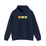 Pansexual Flag Hearts Hoodie: Pride LGBTQ+ Gradient Design
