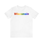 Wisconsin Tee: Vibrant Pride Gradient Design