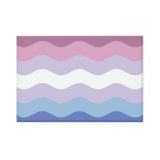 Bigender Pride Flag Magnet: Ripple Rectangle Button for Fridge