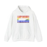 Tennessee Pride Flag Hoodie: Rainbow LGBTQ+ State Silhouette Distressed Hooded Sweatshirt