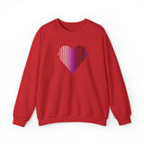 Genderfluid Heart Lines Sweater: Pride Gradient Sweatshirt