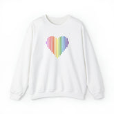 Gilbert Baker Pride Flag Heart Lines Sweater: Pride Gradient Sweatshirt