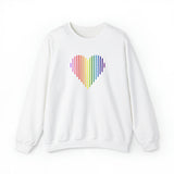Gilbert Baker Pride Flag Heart Lines Sweater: Pride Gradient Sweatshirt