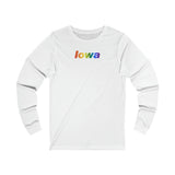 Iowa Long Sleeve Tee: Pride Gradient Design