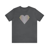 Pangender Heart Lines T-Shirt: Pride Gradient Tee