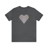 Pangender Heart Lines T-Shirt: Pride Gradient Tee