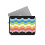 Queer Pride Flag Laptop Sleeve: Ripple Print Protective Case