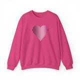Asexual Heart Lines Sweater: Pride Gradient Sweatshirt