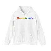 Massachusetts Hoodie: Vibrant Pride Gradient Design