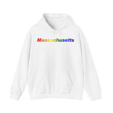 Massachusetts Hoodie: Vibrant Pride Gradient Design