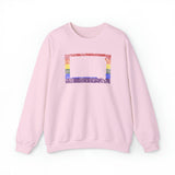 South Dakota Pride Flag Sweater: Rainbow LGBTQ+ State Silhouette Distressed Sweatshirt