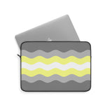 Demigender Pride Flag Laptop Sleeve: Ripple Print Protective Case