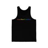 Prince Edward Island Pride Tank Top: Flowing Cursive Design with LGBTQ+ Gradient