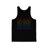 New Mexico LGBTQ+ Pride Flag, Faded Black Tank-Top