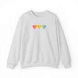Pansexual Flag Hearts Sweatshirt: Pride LGBTQ+ Gradient Design