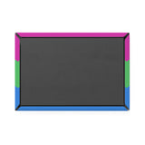 Polysexual Pride Flag Magnet: Wavey Rectangle Button for Fridge