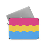 Pansexual Pride Flag Laptop Sleeve: Ripple Print Protective Case