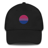 Bisexual Flag Embroidered Circle Cap: Celebratory LGBTQ+ Pride Design