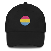 Pansexual Flag Embroidered Circle Cap: Celebratory LGBTQ+ Pride Design
