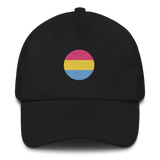 Pansexual Flag Embroidered Circle Cap: Celebratory LGBTQ+ Pride Design